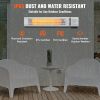 VEVOR Infrared Heater, 1500W Remote Control Electric Space Infrared Heater, IP65 Protection Carbon Infrared Outdoor Heater with 3 Speeds, for Porch