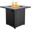 Propane Fire Pit Table, 50,000 BTU Square Fire Table, Fire Pit Propane for Outside Patio