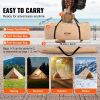 VEVOR 5-8 Person Canvas Glamping Bell Tent, Breathable Waterproof Yurt Tent with Stove Jack and Detachable Side Wall for Family Camping